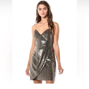 parker sequin racerback dress $396 PARKER BLACK RACERBACK SEQUIN SILK HOLIDAY NYE COCKTAIL PARTY DRESS  SMALL M